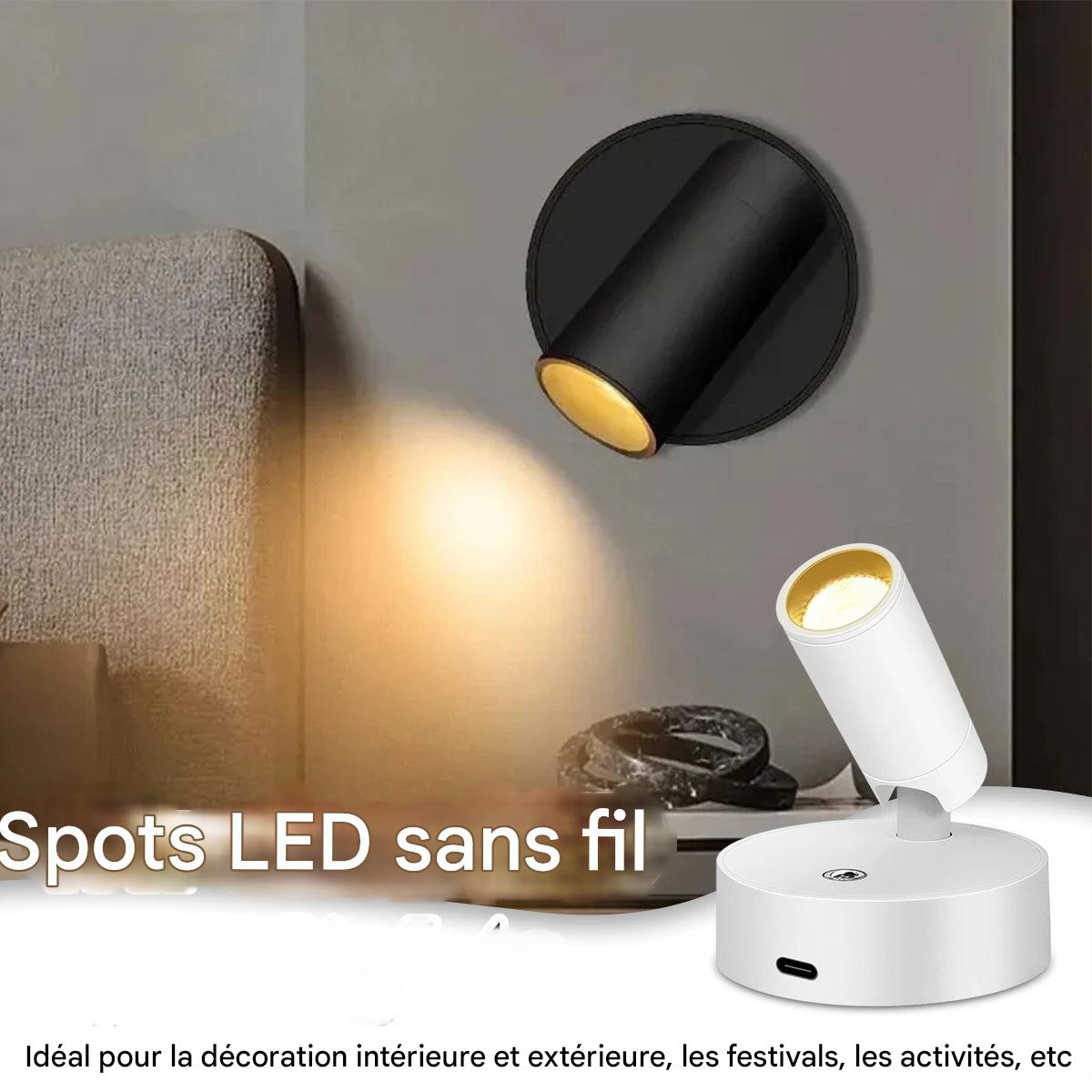 Wall Lamp : Applique murale sans fil à base magnétique, lampe LED tactile, rechargeable par USB, éclairage d'intérieur à intensité variable, décoration d'ambiance.