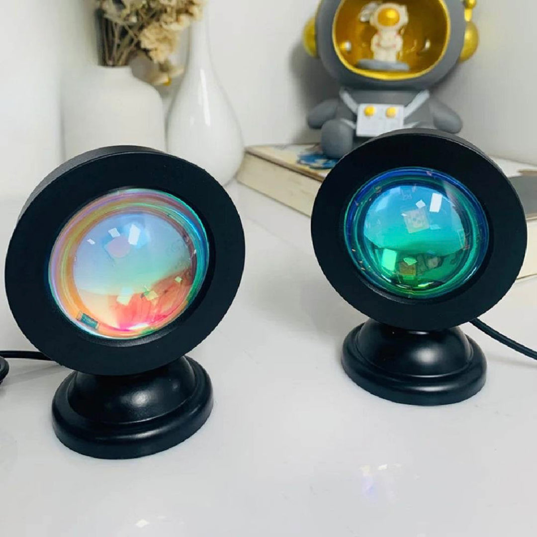 Sunset Lamp projecteur LED arc-en-ciel - lampe ambiance 16 couleurs USB