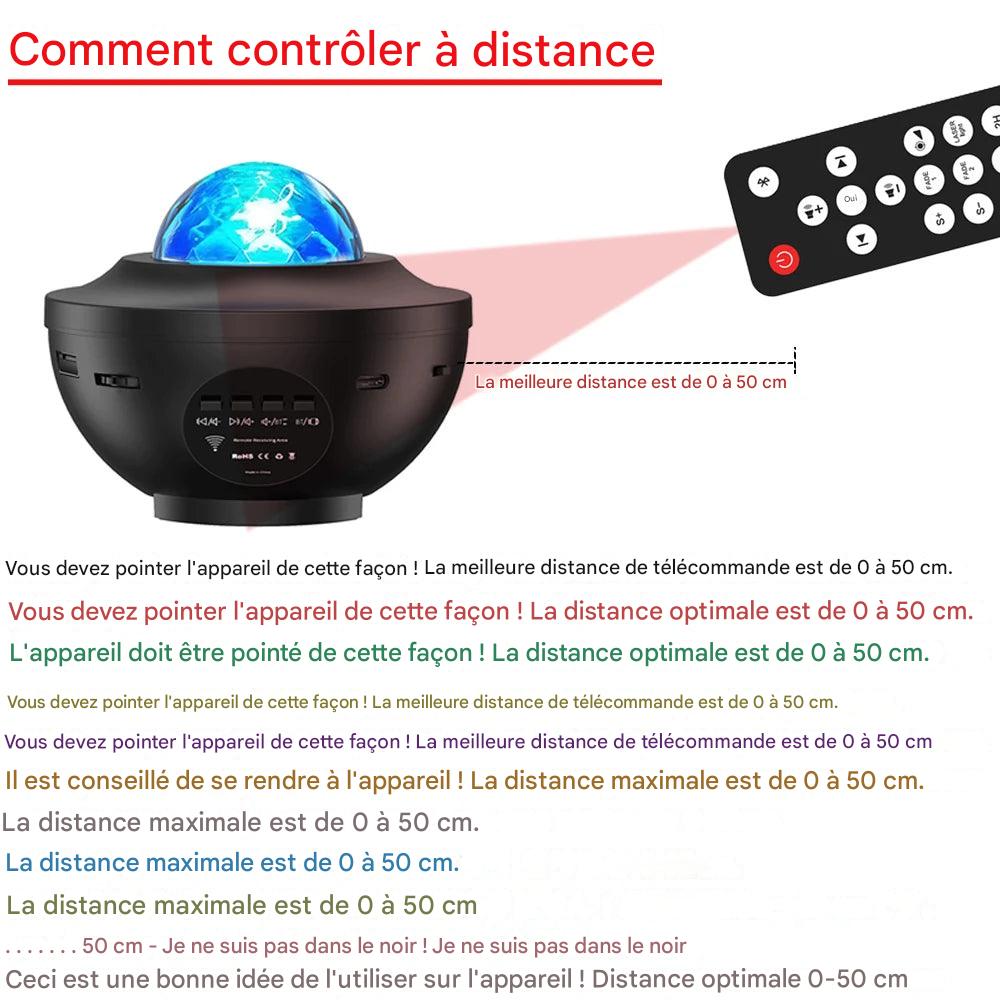 Nebula Dream : Projecteur LED de galaxie étoilée, veilleuse, cadeau pour enfant, lecteur de musique USB Bluetooth, veilleuse colorée