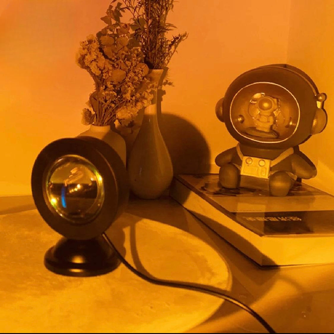 Sunset Lamp projecteur LED arc-en-ciel - lampe ambiance 16 couleurs USB