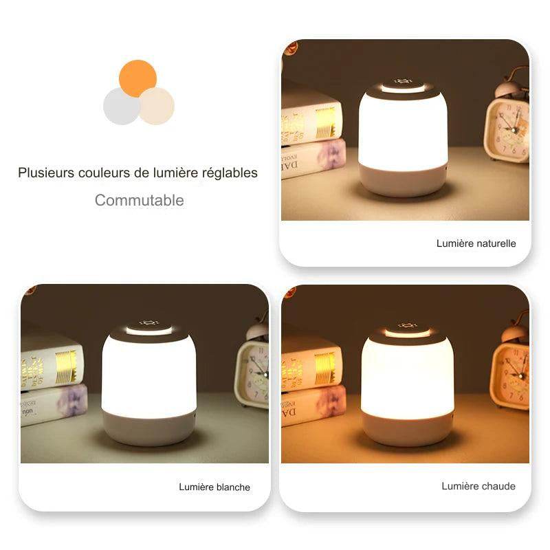 Night Led : Lampe de table LED avec capteur tactile, 3 couleurs réglables, rechargeable par USB, lampe de chevet portable, lampe de bureau pour enfant, cadeau pour bébé - myledly