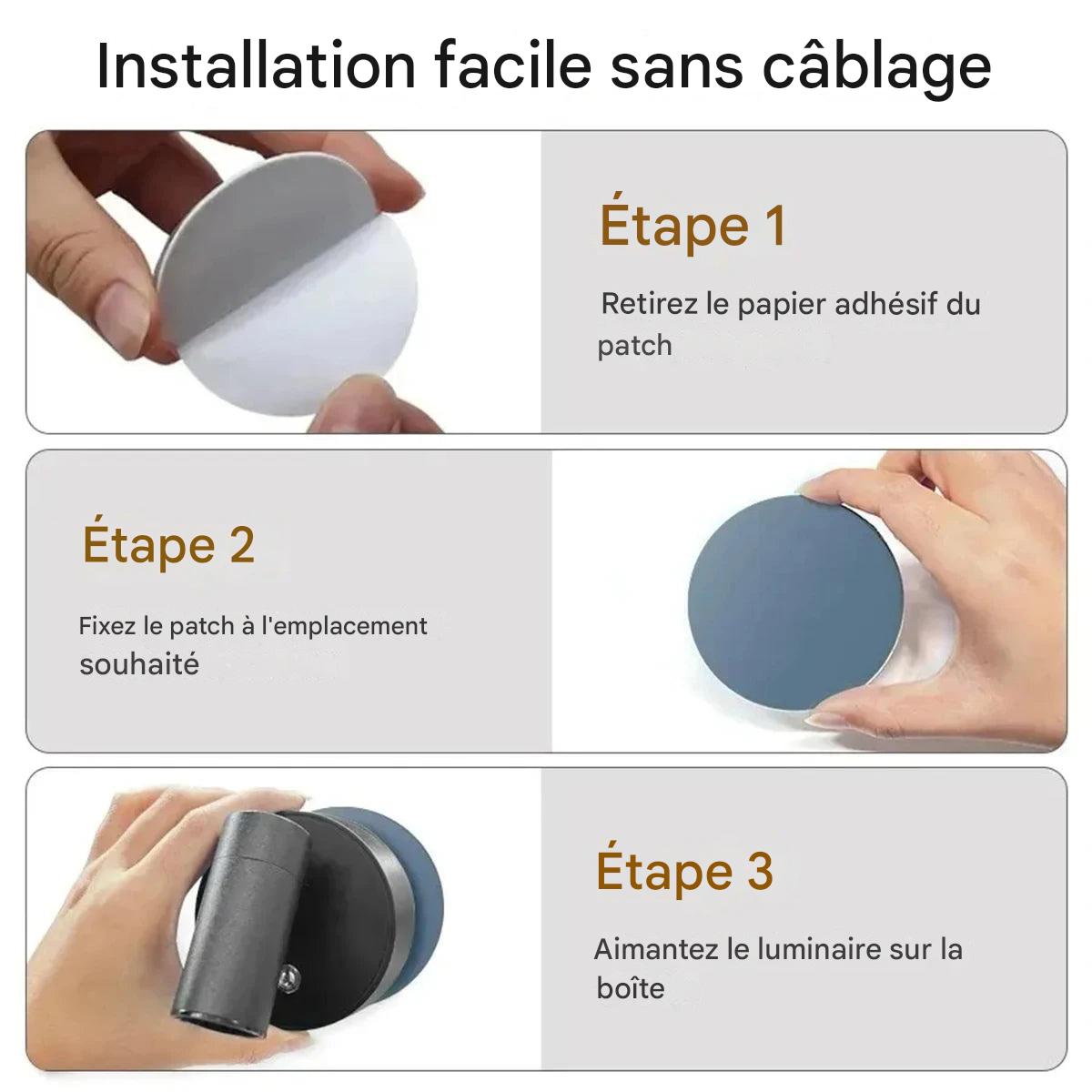 Wall Lamp : Applique murale sans fil à base magnétique, lampe LED tactile, rechargeable par USB, éclairage d'intérieur à intensité variable, décoration d'ambiance.