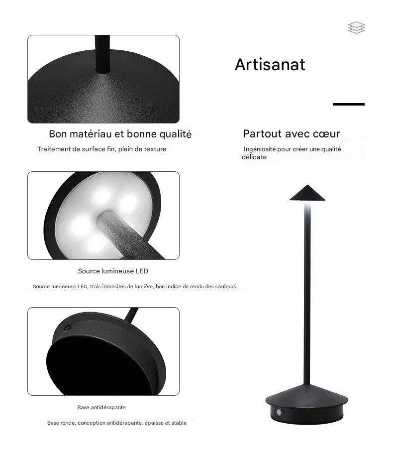 Lampe portable variateur tactile intégré - artisanat