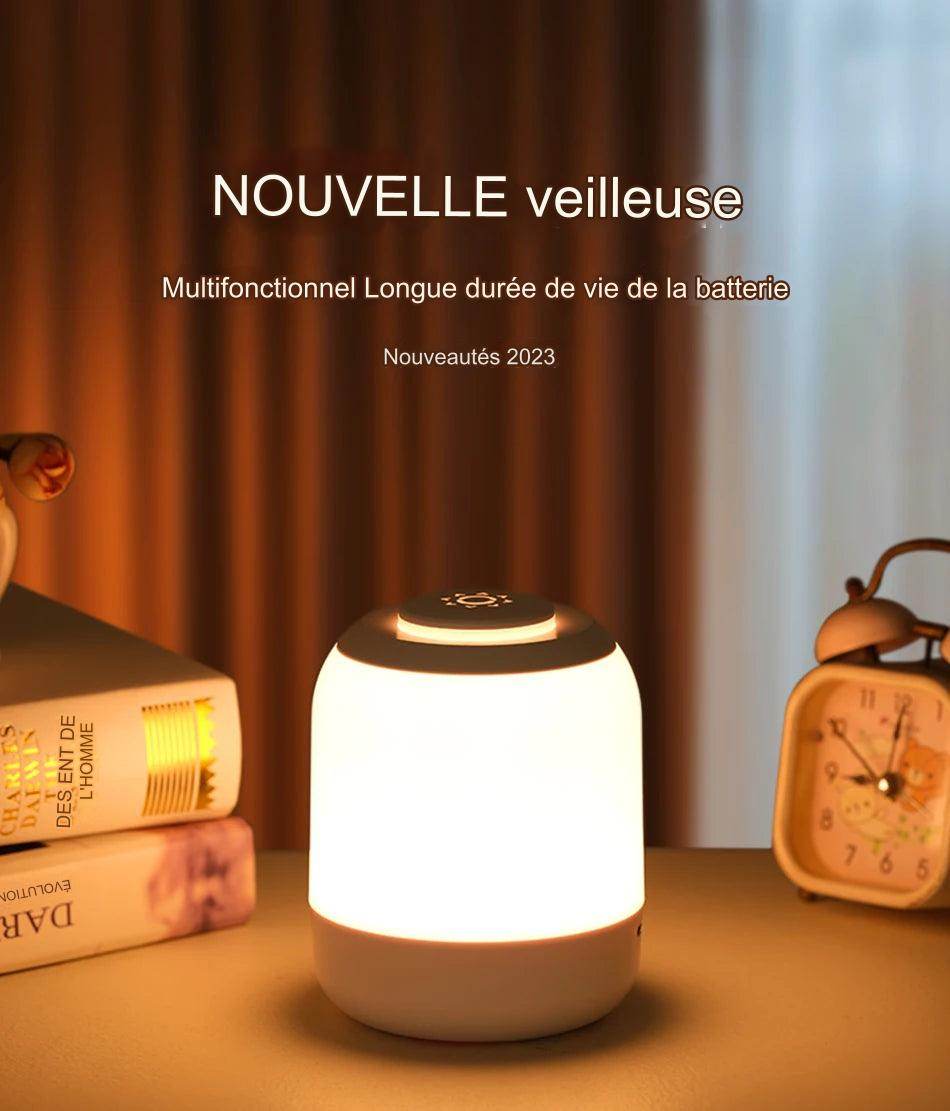 Night Led : Lampe de table LED avec capteur tactile, 3 couleurs réglables, rechargeable par USB, lampe de chevet portable, lampe de bureau pour enfant, cadeau pour bébé - myledly