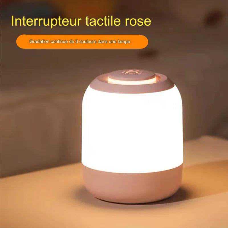 Night Led : Lampe de table LED avec capteur tactile, 3 couleurs réglables, rechargeable par USB, lampe de chevet portable, lampe de bureau pour enfant, cadeau pour bébé - myledly