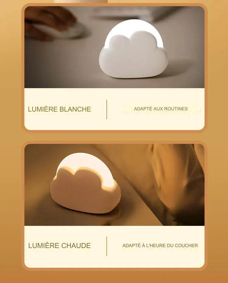 Cloudy Led : Nuage veilleuse Mini USB sans fil Adorable nuage forme LED veilleuse pour chambre bébé enfants cadeau créatif - myledly