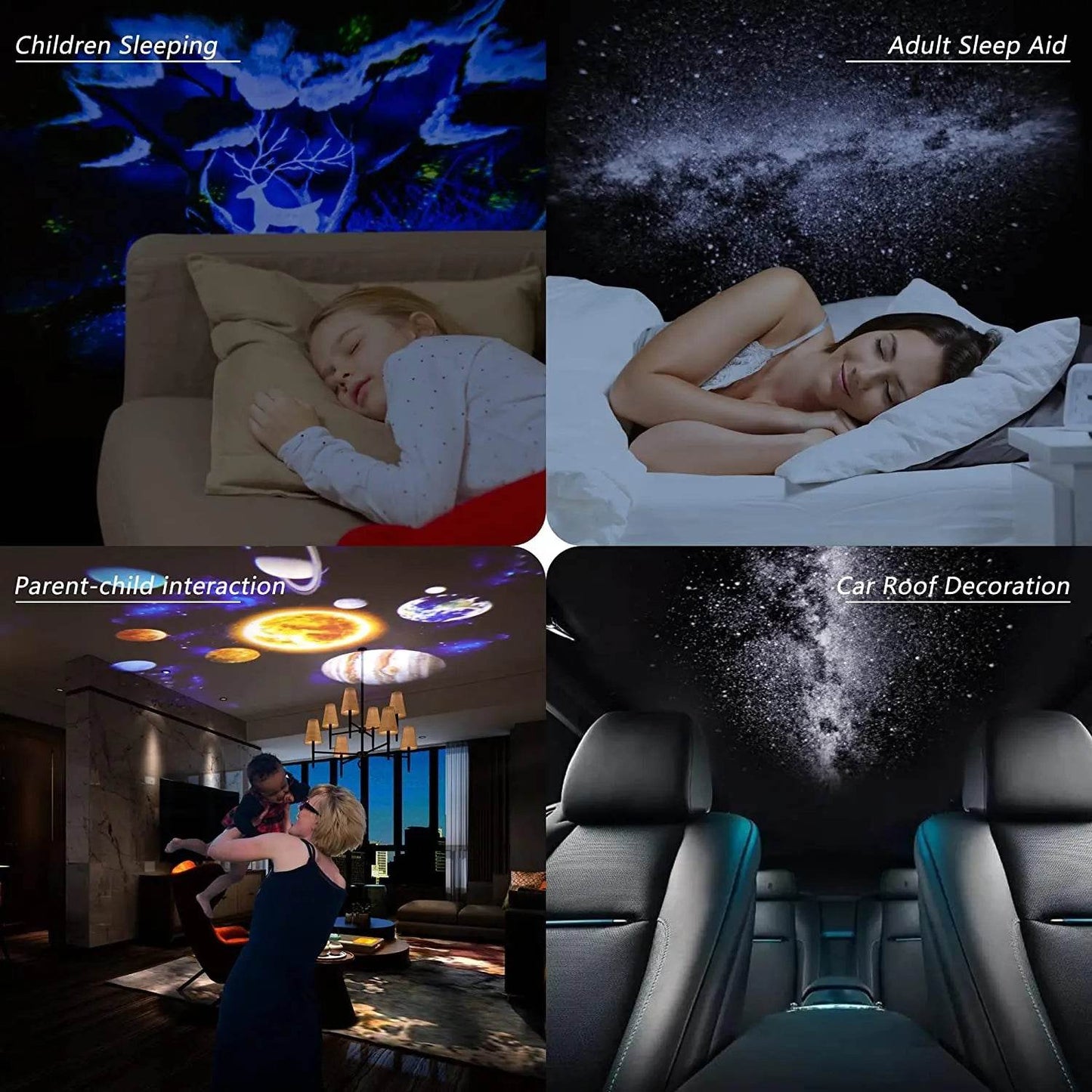 Cosmos projector : Veilleuse galaxie projecteur ciel étoilé projecteur 360 ° rotation planétarium lampe pour enfants chambre saint valentin cadeau mariage déco - myledly