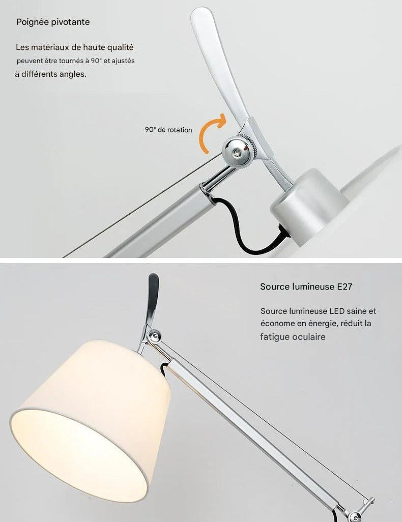 Lampe sur pied arc contemporain - ambiance raffinée salon moderne