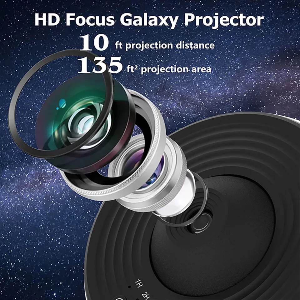 Cosmos projector : Veilleuse galaxie projecteur ciel étoilé projecteur 360 ° rotation planétarium lampe pour enfants chambre saint valentin cadeau mariage déco - myledly