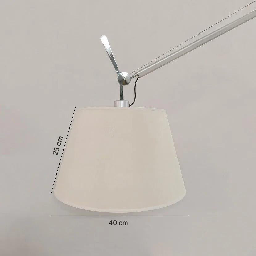 Lampe sur pied design coréen - détail construction aluminium robuste durable - blanc