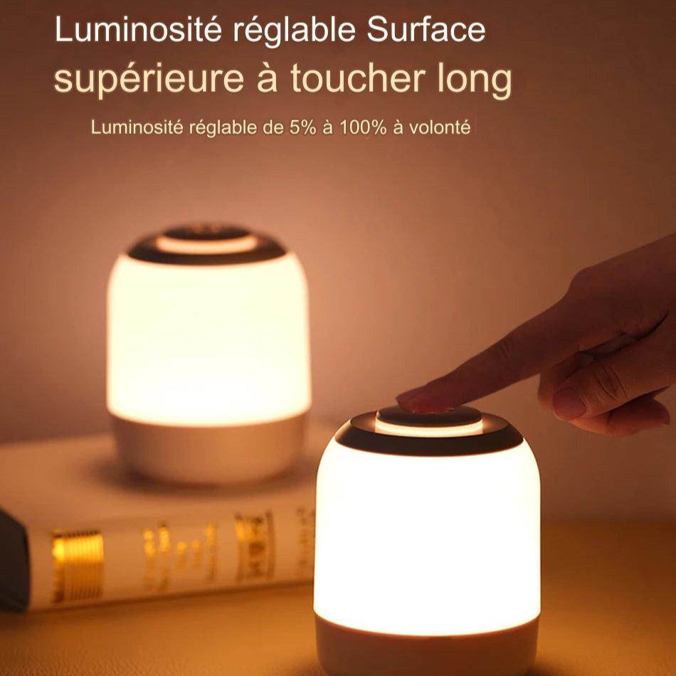 Night Led : Lampe de table LED avec capteur tactile, 3 couleurs réglables, rechargeable par USB, lampe de chevet portable, lampe de bureau pour enfant, cadeau pour bébé - myledly