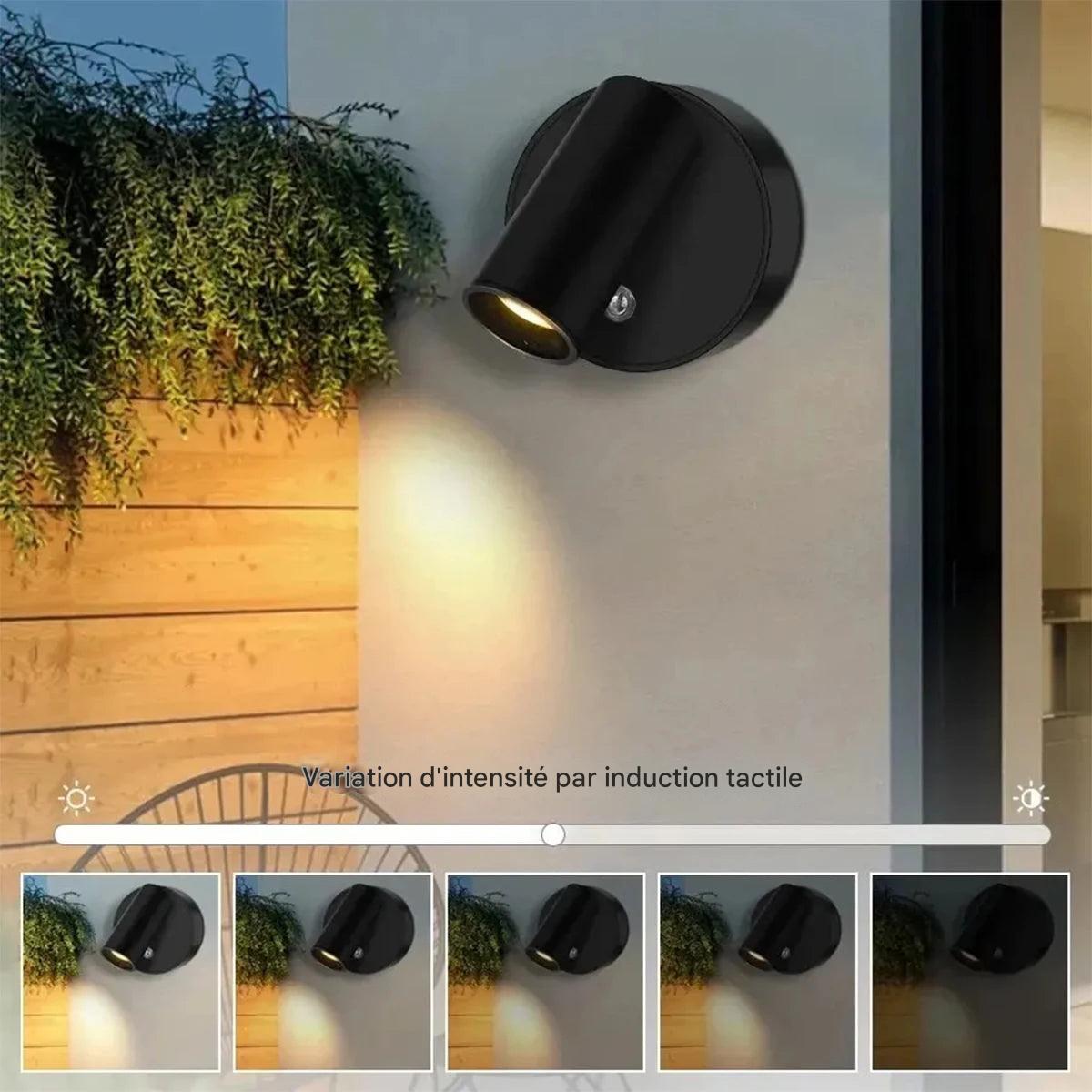 Wall Lamp : Applique murale sans fil à base magnétique, lampe LED tactile, rechargeable par USB, éclairage d'intérieur à intensité variable, décoration d'ambiance.