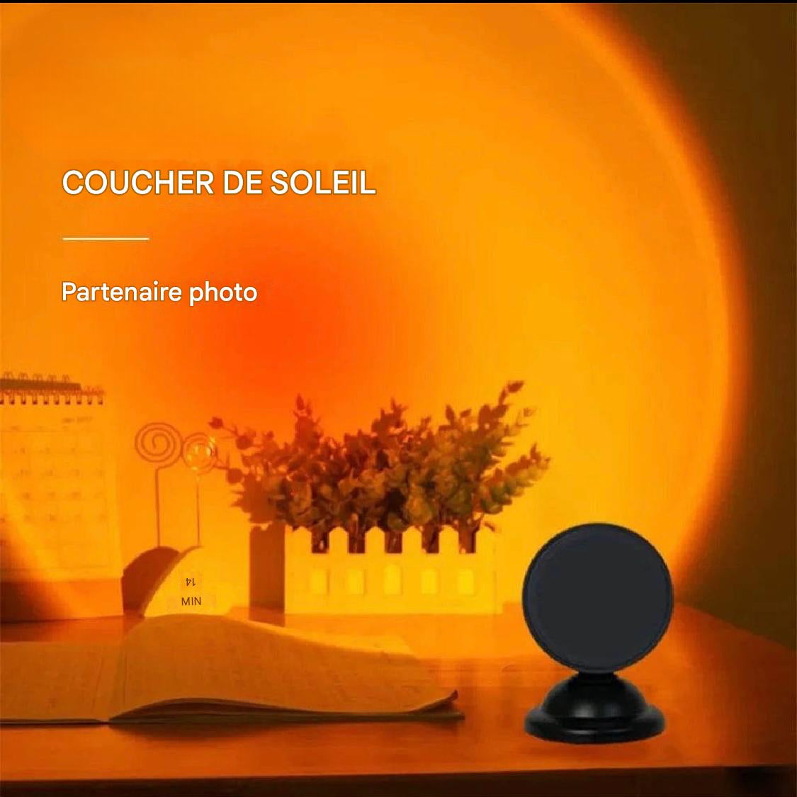 Sunset Lamp projecteur LED arc-en-ciel - lampe ambiance 16 couleurs USB