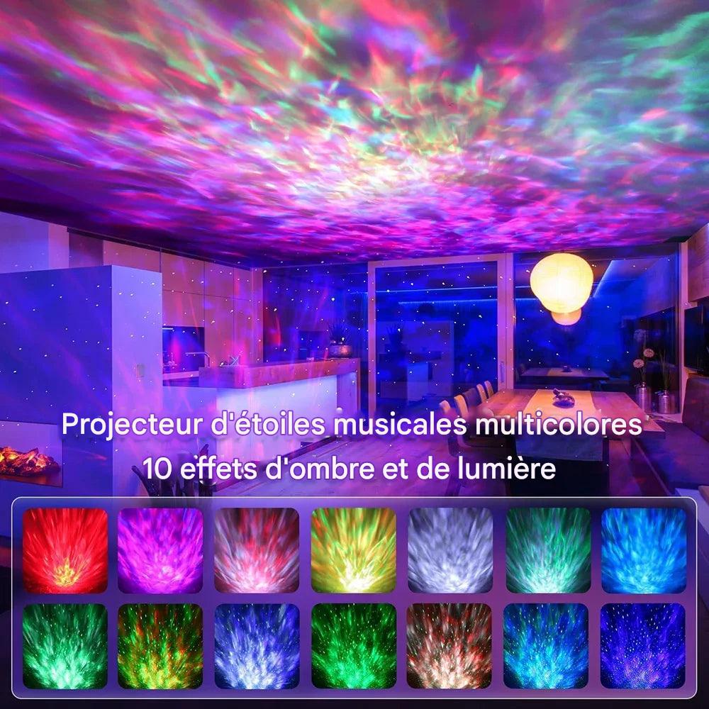 Nebula Dream : Projecteur LED de galaxie étoilée, veilleuse, cadeau pour enfant, lecteur de musique USB Bluetooth, veilleuse colorée