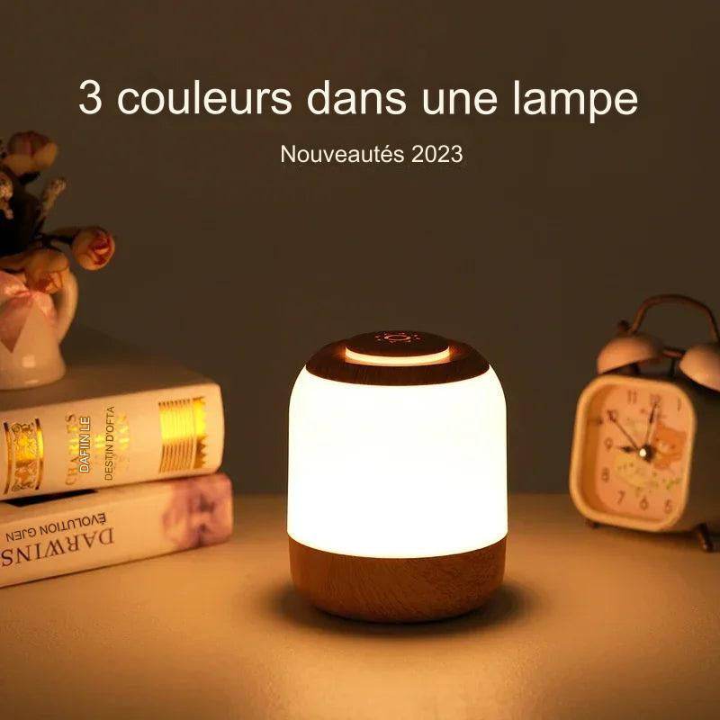 Night Led : Lampe de table LED avec capteur tactile, 3 couleurs réglables, rechargeable par USB, lampe de chevet portable, lampe de bureau pour enfant, cadeau pour bébé - myledly