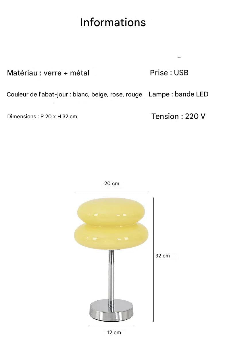 Lampe chevet macaron contemporain - installation chambre boutique-hôtel cocooning - paramètres et détails