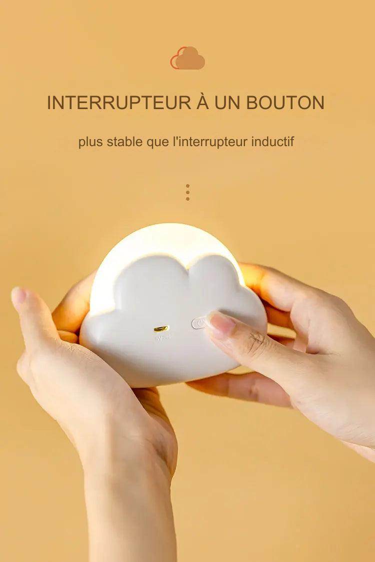 Cloudy Led : Nuage veilleuse Mini USB sans fil Adorable nuage forme LED veilleuse pour chambre bébé enfants cadeau créatif - myledly