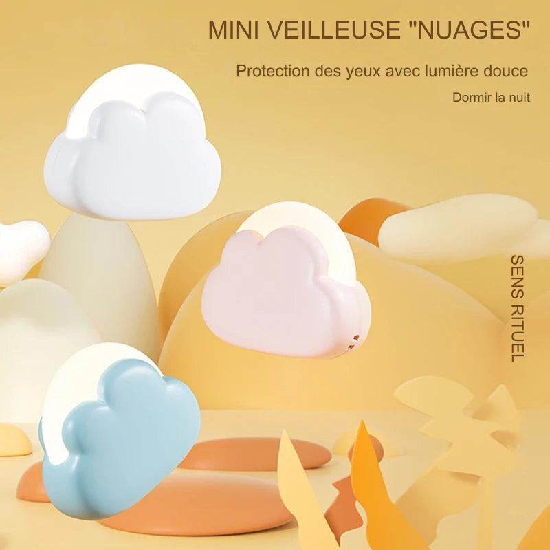 Cloudy Led : Nuage veilleuse Mini USB sans fil Adorable nuage forme LED veilleuse pour chambre bébé enfants cadeau créatif - myledly