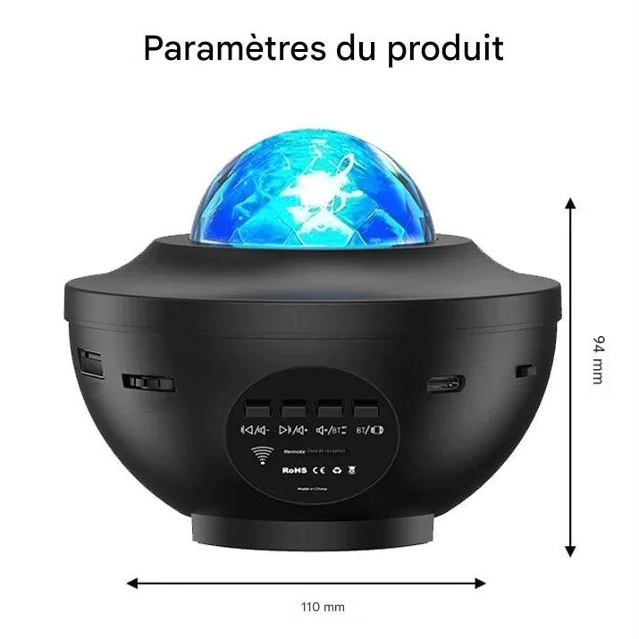 Nebula Dream : Projecteur LED de galaxie étoilée, veilleuse, cadeau pour enfant, lecteur de musique USB Bluetooth, veilleuse colorée