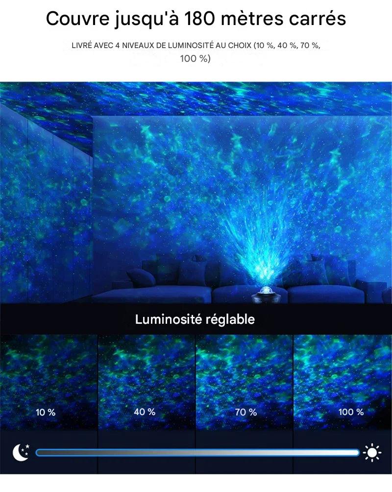 Nebula Dream : Projecteur LED de galaxie étoilée, veilleuse, cadeau pour enfant, lecteur de musique USB Bluetooth, veilleuse colorée