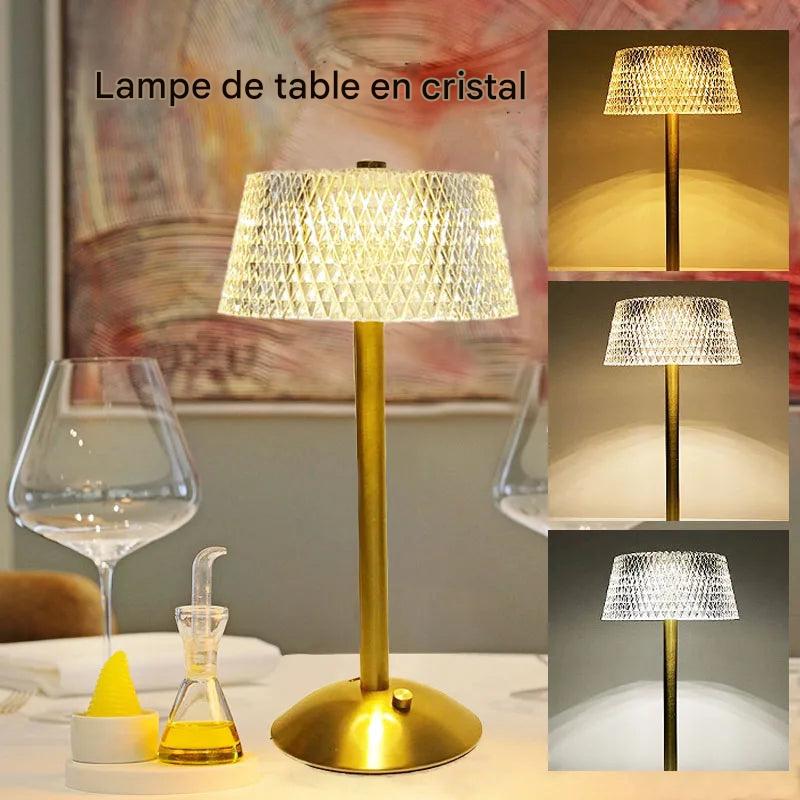 Luminaire cristal LED tactile décoration intérieure