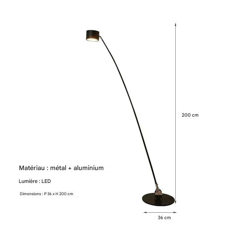 Lampadaire design minimaliste spot - installation espace commercial loft