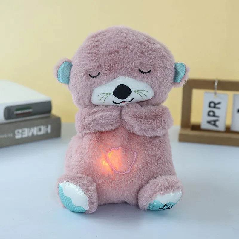 LumiOurs : Poupée en peluche pour bébé, ours respirant, nouveau-né, sommeil apaisant, compagnon de jeu, loutre, jouet pour enfants, musique, compagnon de sommeil, son et lumière, jouet cadeau - myledly