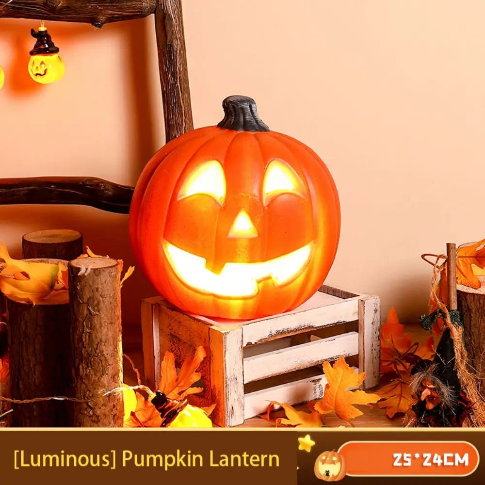 Citrouilles lumineuses Halloween - détail qualité plastique résistant