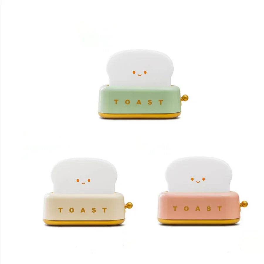 Toasty Led : lumière grille-pain veilleuse créative lampe à LED rechargeable chambre pour cadeau d'anniversaire - myledly