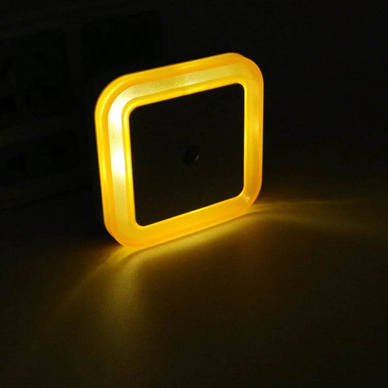 Square Led : Sans fil LED veilleuse capteur éclairage Mini prise ue veilleuses lampe pour chambre d'enfants chambre décoration éclairage - myledly