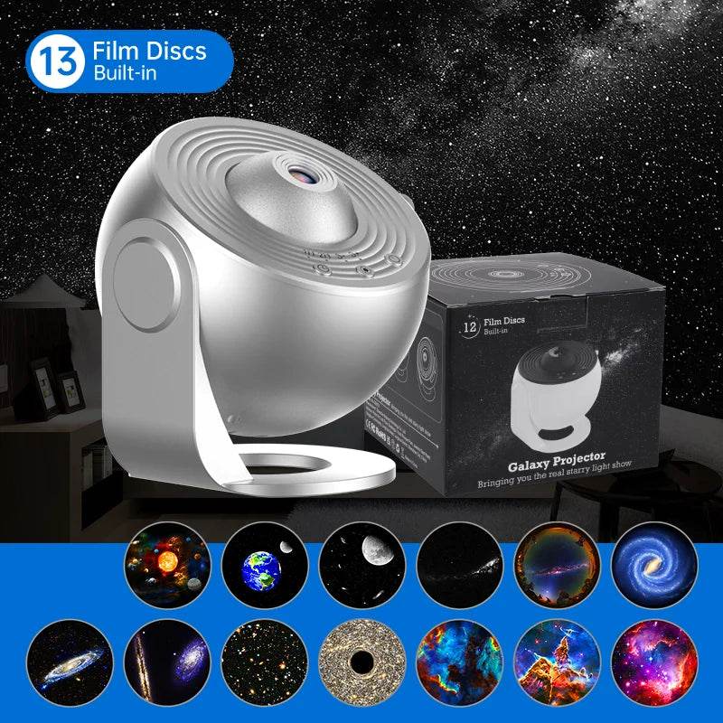 Cosmos projector : Veilleuse galaxie projecteur ciel étoilé projecteur 360 ° rotation planétarium lampe pour enfants chambre saint valentin cadeau mariage déco - myledly