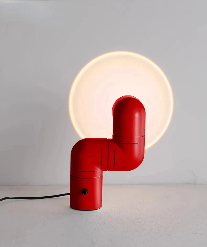 Lampe sur pied tubulaire design - détail diffusion lumière haut bas
