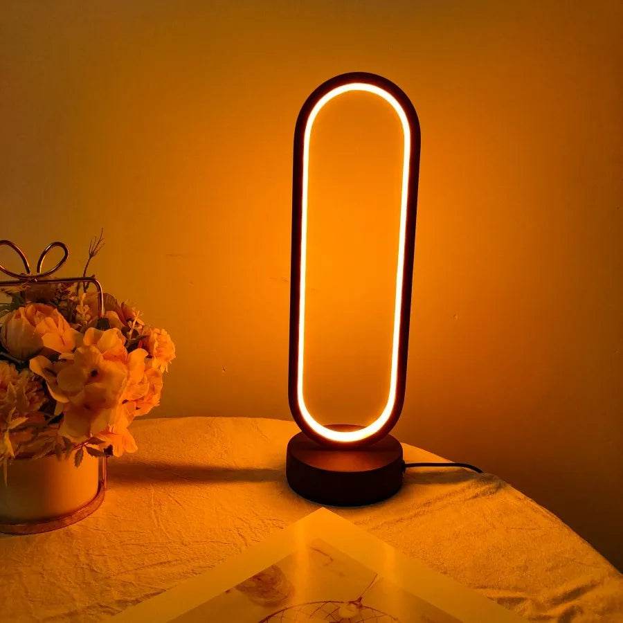 Ring Led : lampe chambre anneau lampe salon trois couleurs gradation lampe de chevet LED veilleuse - myledly