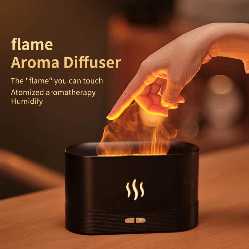 Humidificateur Portable à brume fraîche Led Usb, changement de couleur, humidificateur à flamme et arôme, diffuseur d'huile essentielle et d'arôme - myledly