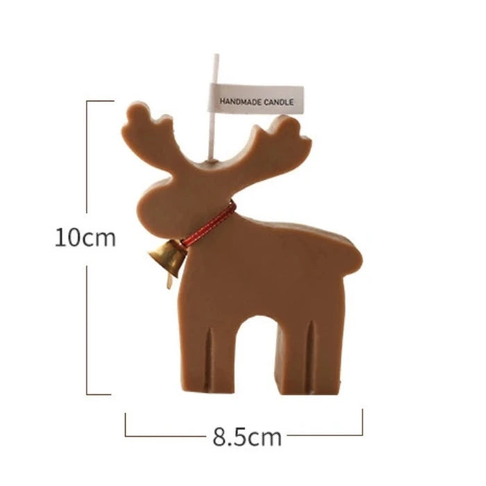 Bougie Élan Rouge parfumée - bougie créative Noël festive