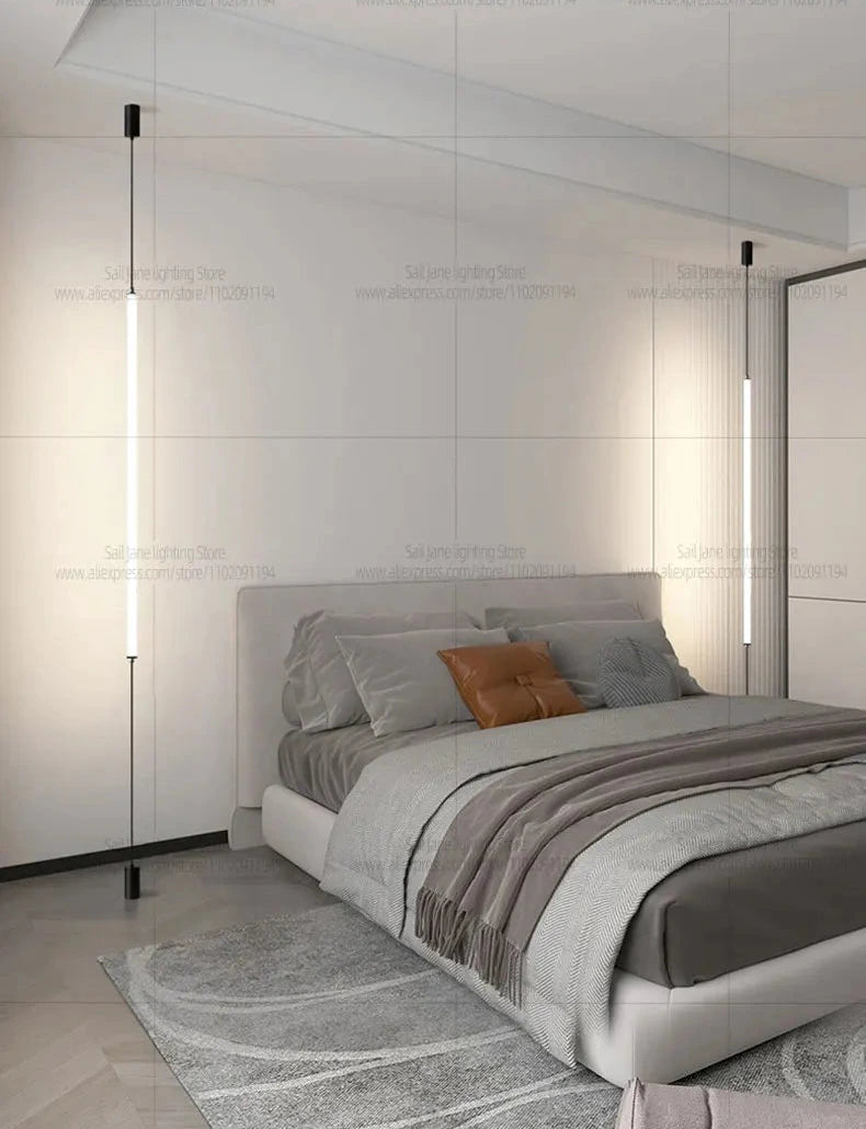 Lampadaire minimaliste LED - lampadaire cylindrique design contemporain