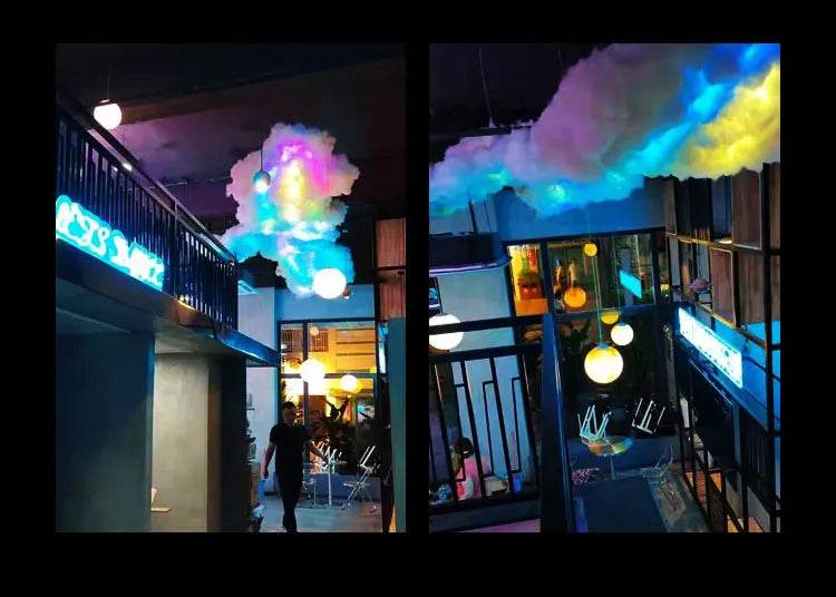 Kit Cloudy : Lampe Led en forme de nuage de tonnerre RGB, bande lumineuse créative en forme de nuage, pour salle de jeu, barre lumineuse murale, atmosphère, fête, Festival, décoration - myledly