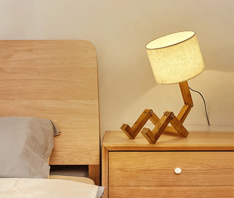Lampe de bureau avec abat-jour en tissu
