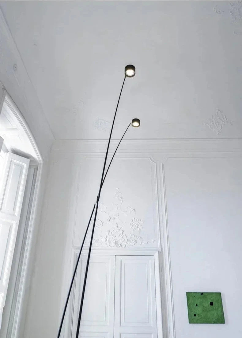 Lampadaire industriel bras articulé - éclairage ciblé zone lecture