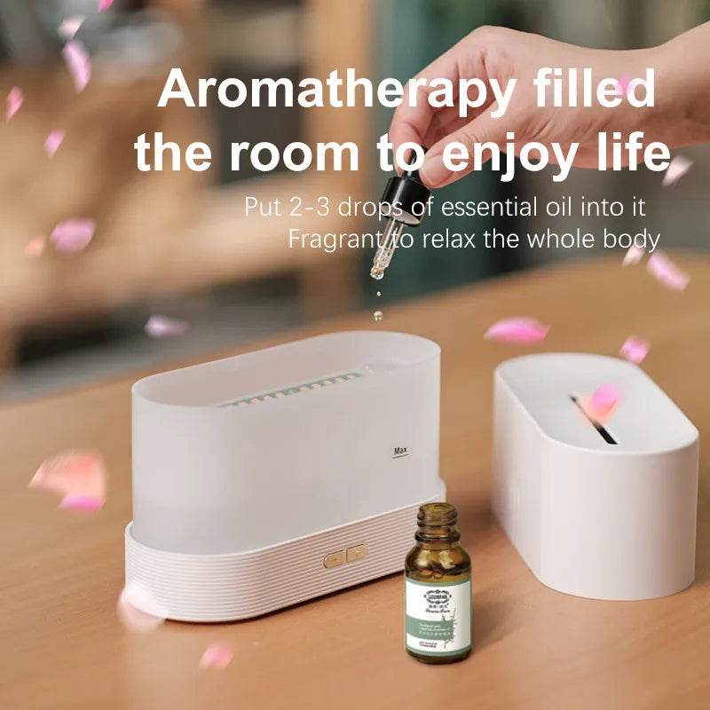 Humidificateur Portable à brume fraîche Led Usb, changement de couleur, humidificateur à flamme et arôme, diffuseur d'huile essentielle et d'arôme - myledly