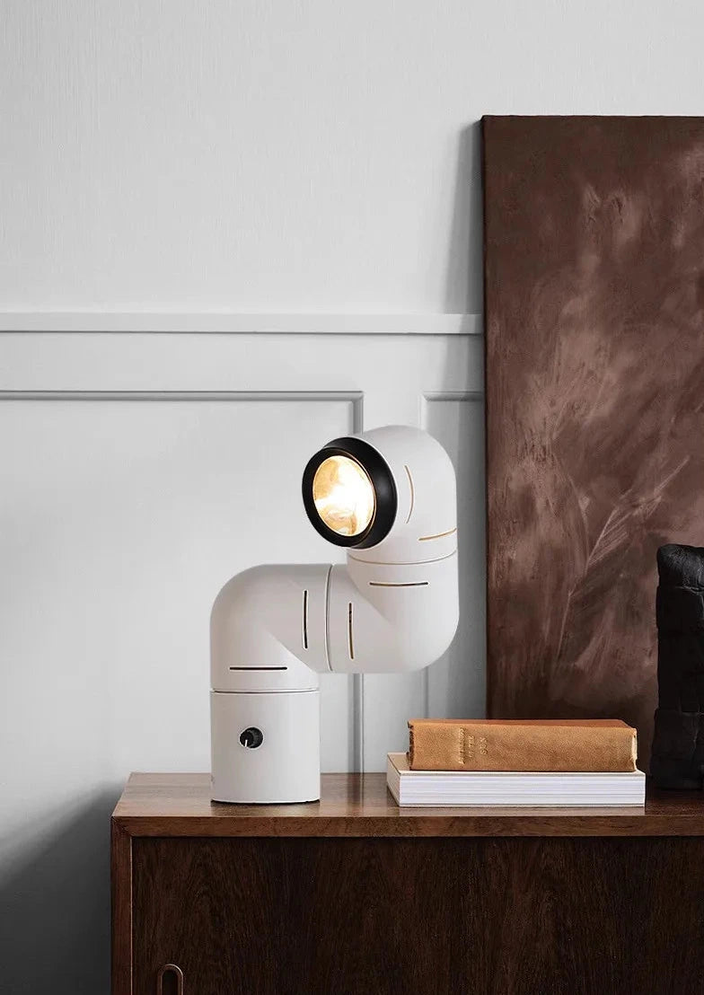 Lampe sur pied rétro 70s chrome - éclairage bidirectionnel haute luminosité