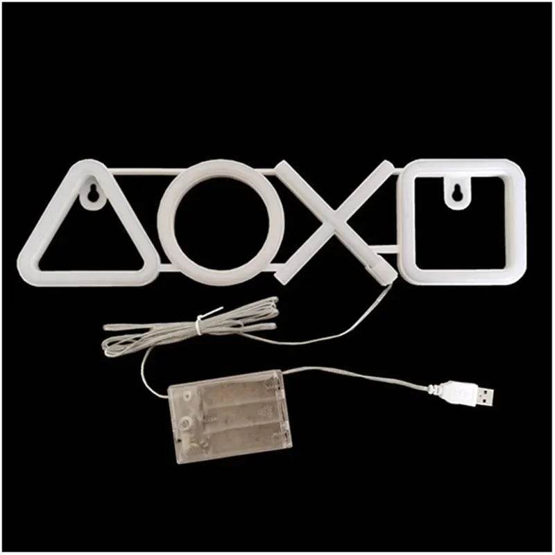 AOXO LED : Lampe néon Game Over 3D Led RGB, Illusion USB, veilleuse d'anniversaire, cadeau Cool pour ami, lit, salle de jeu, Table, décoration colorée - myledly