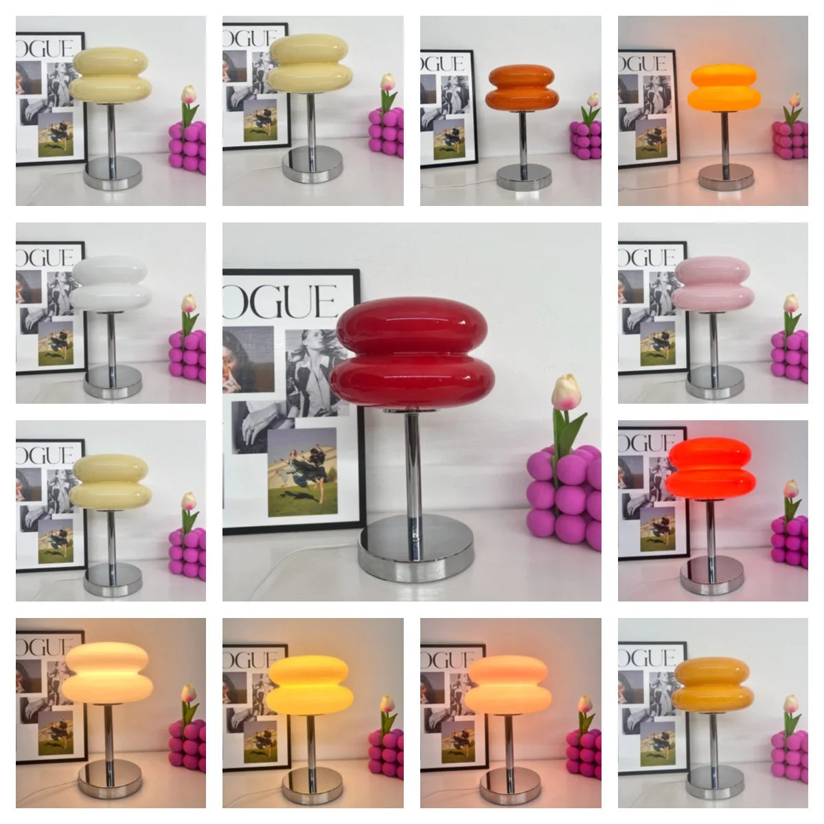 Lampe de table design doux verre - ambiance apaisante chambre scandinave