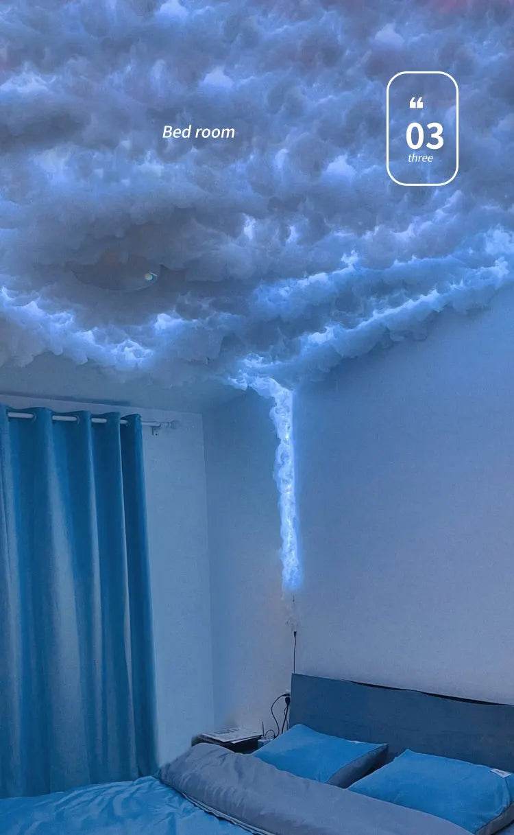 Kit Cloudy : Lampe Led en forme de nuage de tonnerre RGB, bande lumineuse créative en forme de nuage, pour salle de jeu, barre lumineuse murale, atmosphère, fête, Festival, décoration - myledly