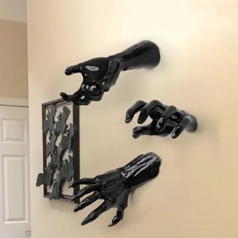 Mains murales Halloween taille réelle - porte-bougie gothique décoration horror