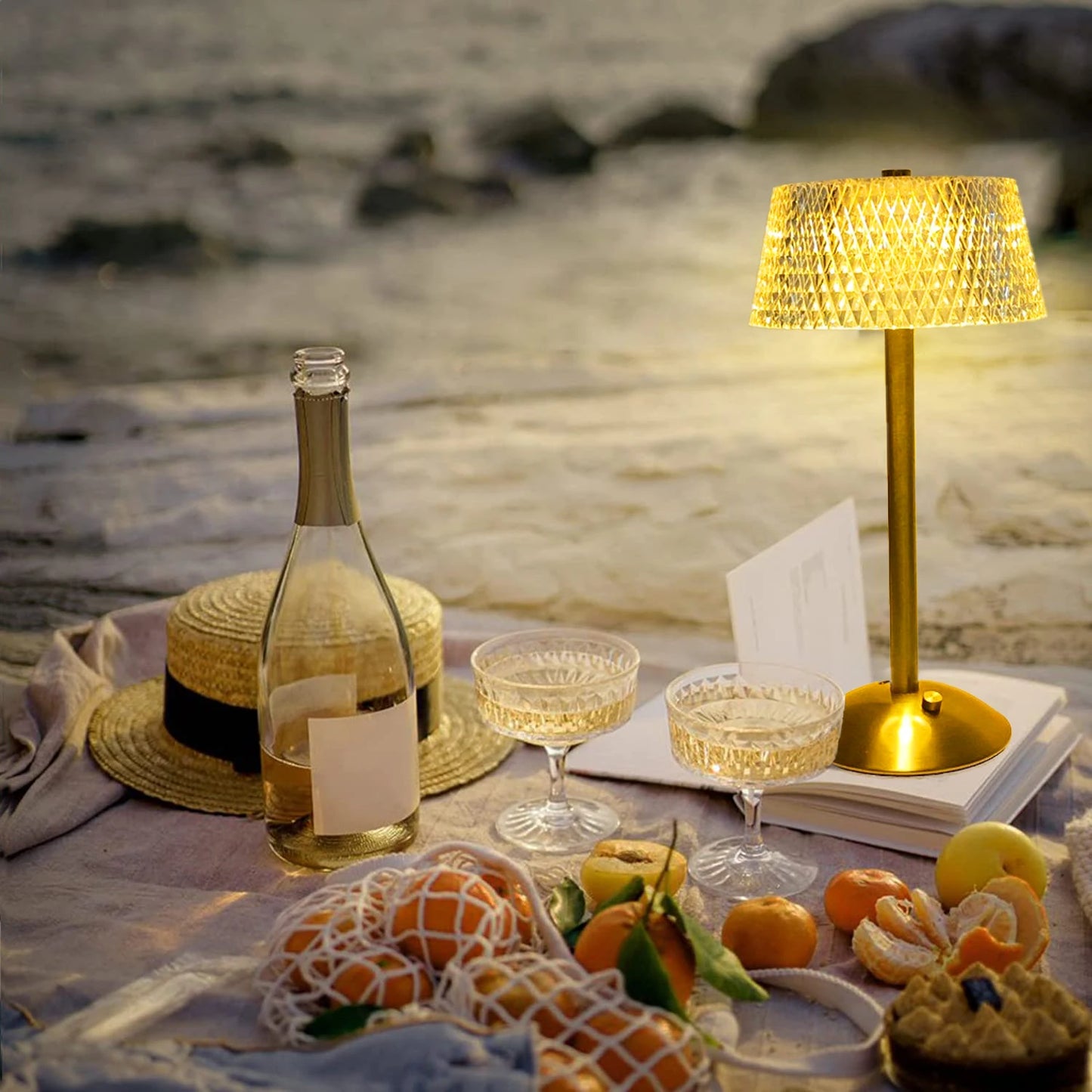 Lampe LED cristal acrylique design glamour