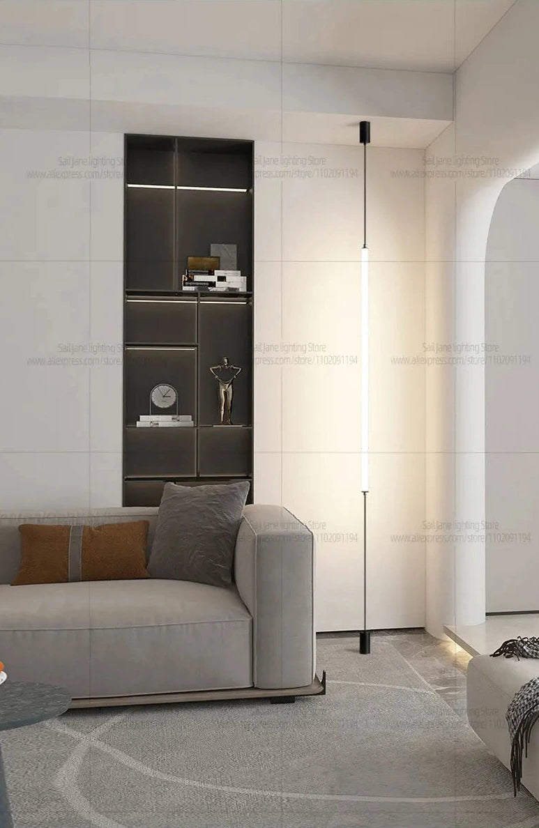 Lampadaire design LED - lampadaire cylindrique aluminium chambre