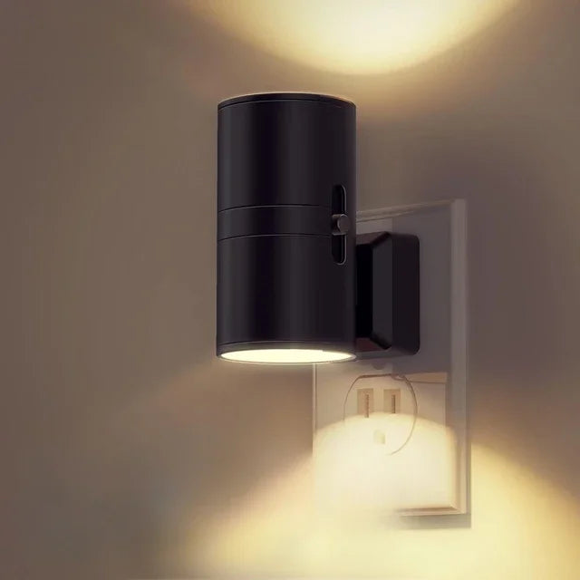 Plug Lamp : Veilleuse LED à brancher avec capteur du crépuscule à l'aube, luminosité réglable, intensité variable, pour cuisine, couloir, chambre à coucher, escaliers