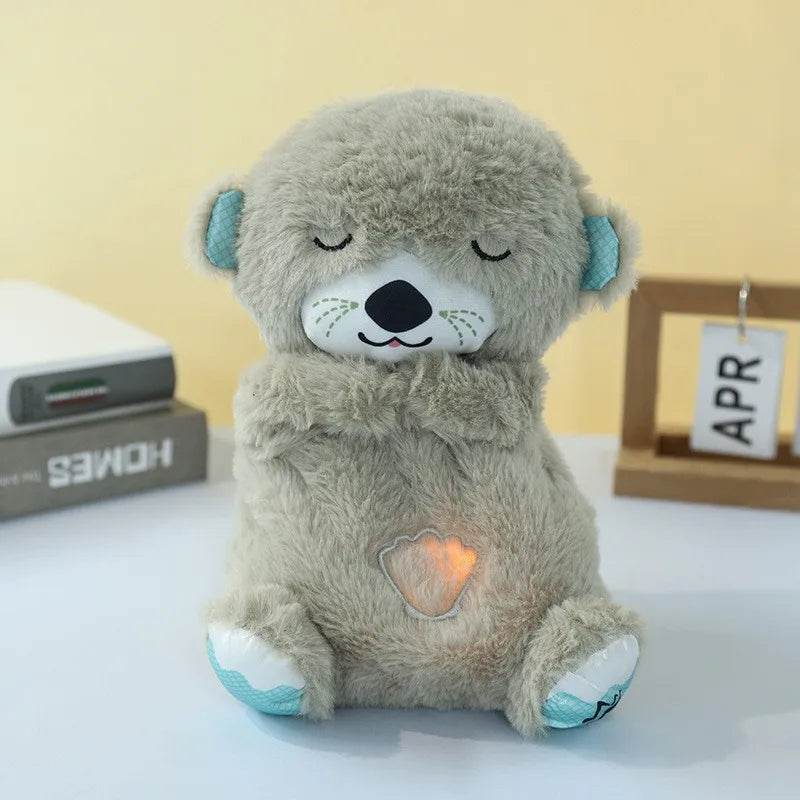 LumiOurs : Poupée en peluche pour bébé, ours respirant, nouveau-né, sommeil apaisant, compagnon de jeu, loutre, jouet pour enfants, musique, compagnon de sommeil, son et lumière, jouet cadeau - myledly