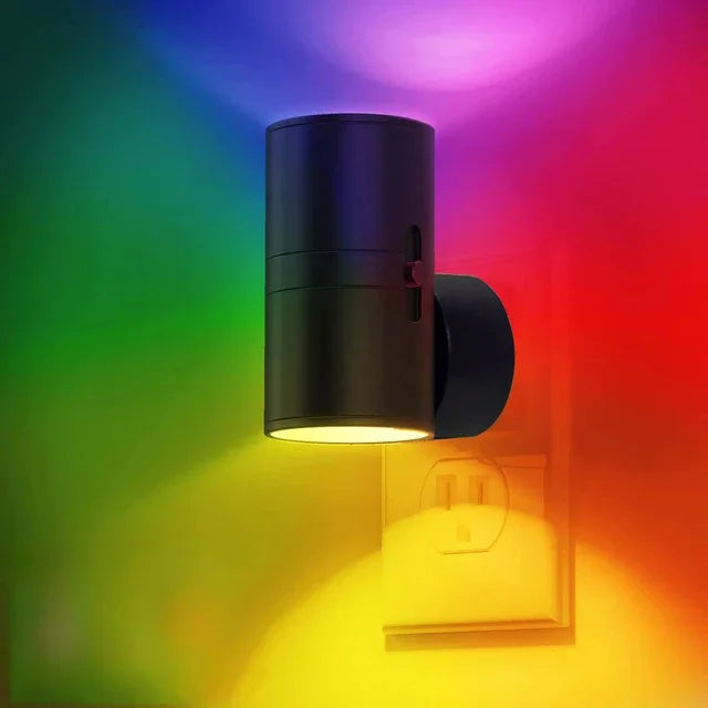 Plug Lamp : Veilleuse LED à brancher avec capteur du crépuscule à l'aube, luminosité réglable, intensité variable, pour cuisine, couloir, chambre à coucher, escaliers